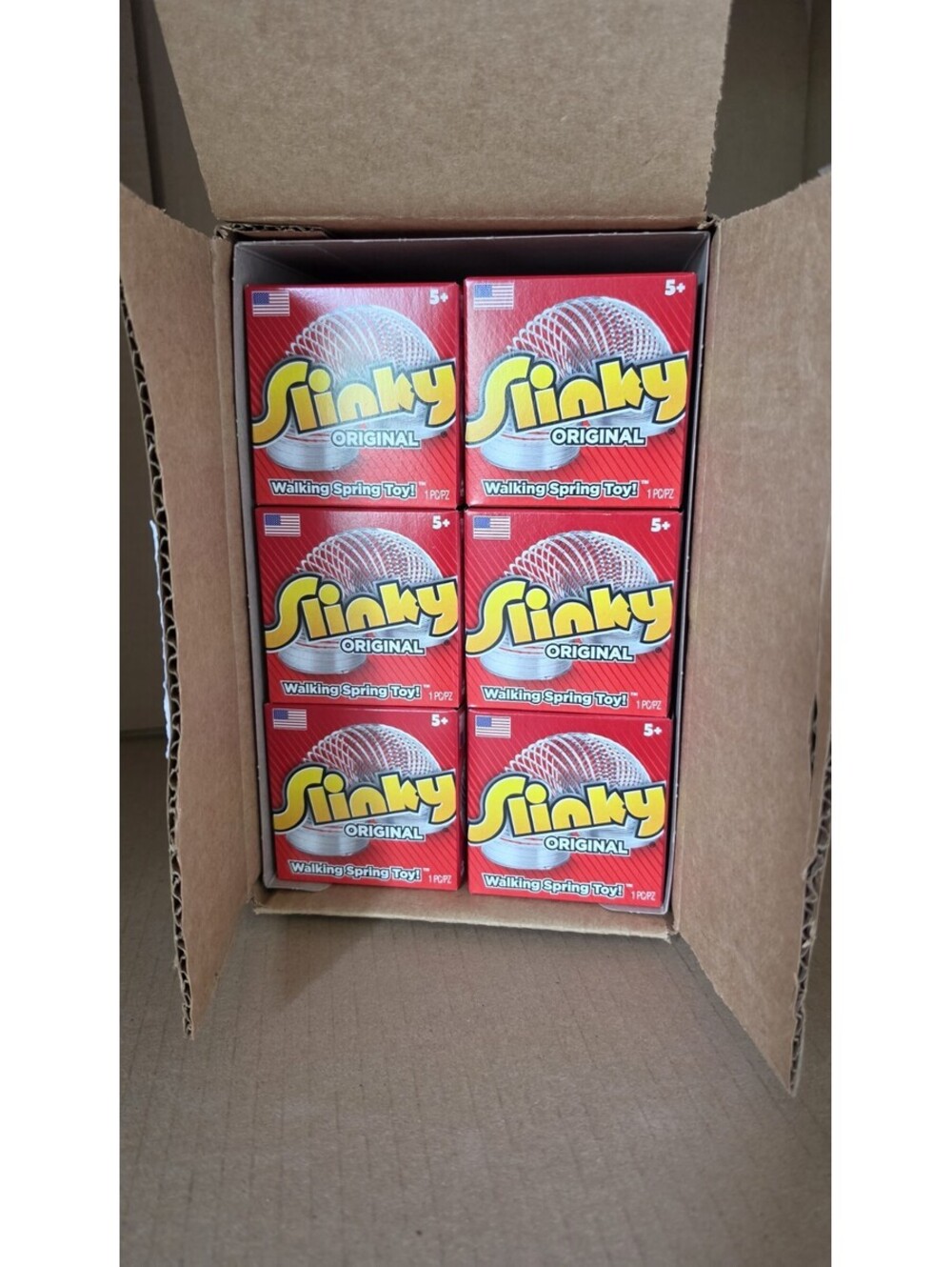 12 Pack Original Slinky Walking Spring Toy, 2.75-inch Diam Metal Slinky, # 2